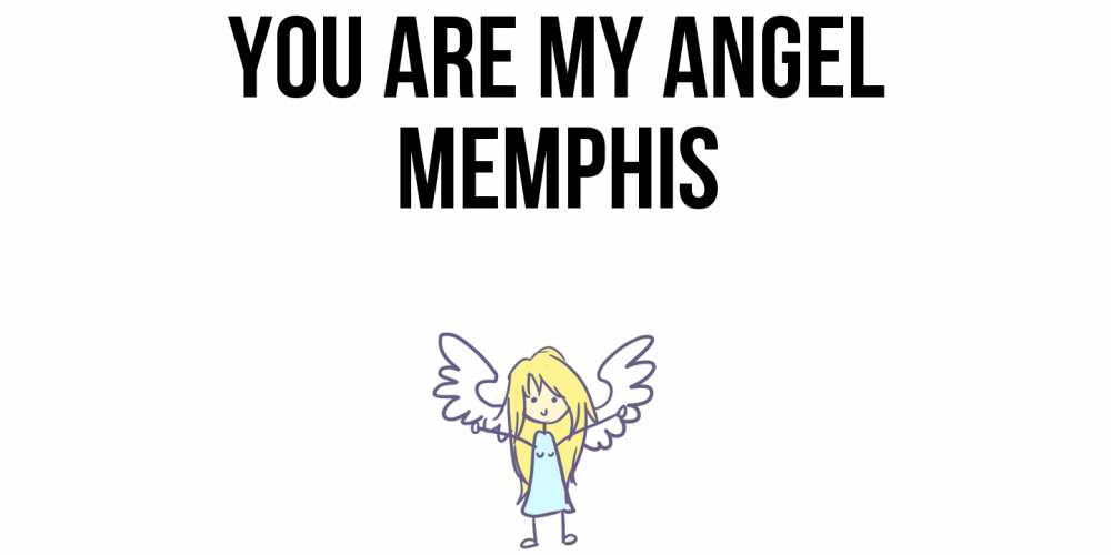 Greetings card с именем, Memphis You are my angel ангел Greetings with text for free download 
