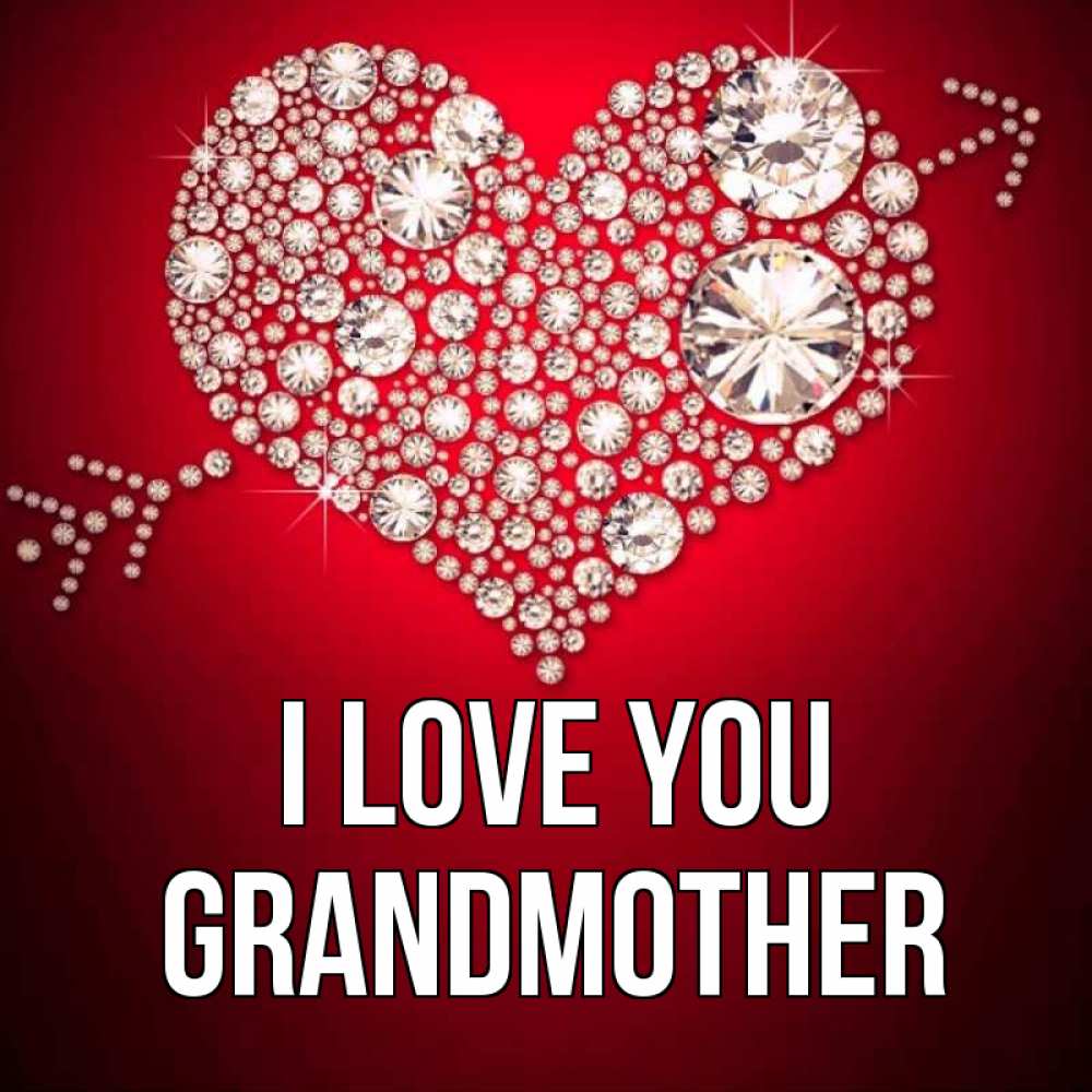 Greetings card с именем, grandmother I love you стрела купидона Greetings with text for free download 