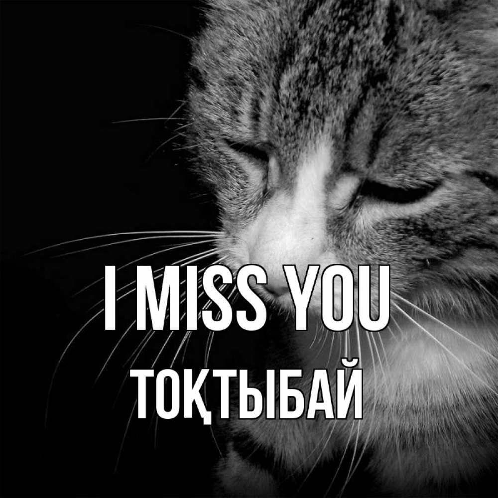Greetings card с именем, ТОҚТЫБАЙ I miss you мне скучно Greetings with text for free download 