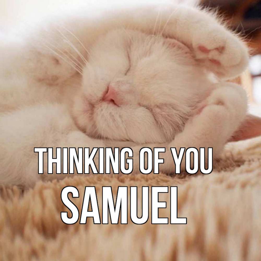 Greetings card с именем, Samuel Thinking of you для любимой девушки милота Greetings with text for free download 