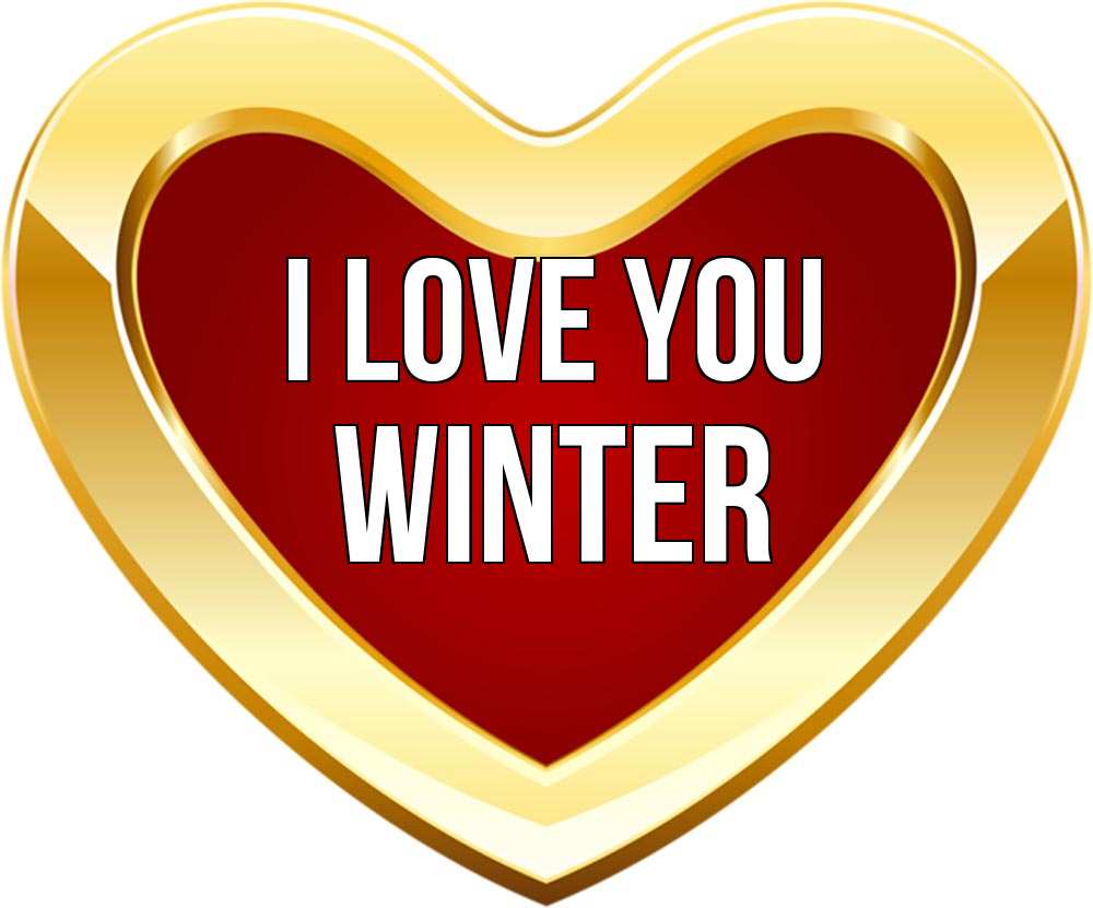 Greetings card с именем, Winter I love you из краски Greetings with text for free download 