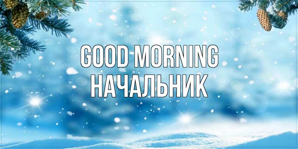 Greetings card с именем, Начальник Good morning зимнее доброе утро Greetings with text for free download 