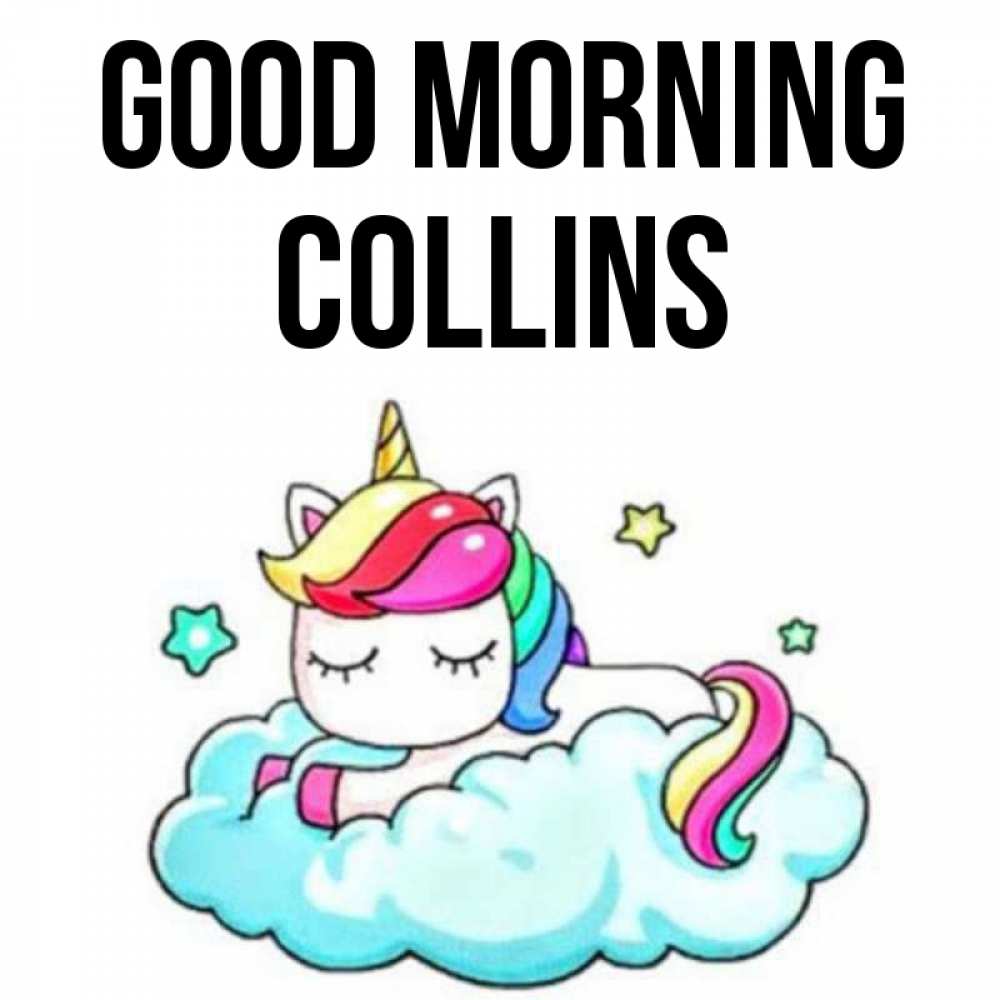 Greetings card с именем, Collins Good morning радужное утро Greetings with text for free download 