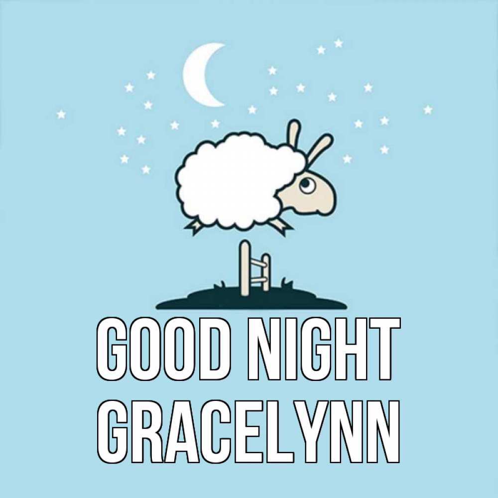 Greetings card с именем, Gracelynn Good night с животными сладких сноведений Greetings with text for free download 