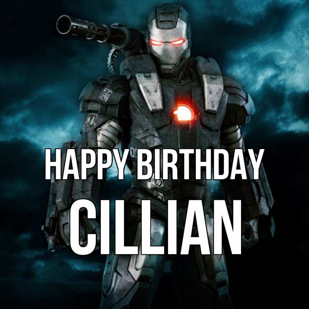 Greetings card с именем, Cillian Happy Birthday марвел супергерой в новом костюме Greetings with text for free download 