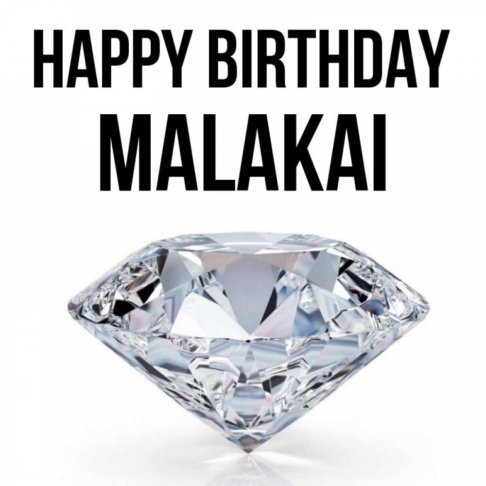 Greetings card с именем, Malakai Happy Birthday к пожеланием быть богатым Greetings with text for free download 