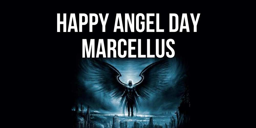 Greetings card с именем, Marcellus happy angel day ангел, день ангела Greetings with text for free download 