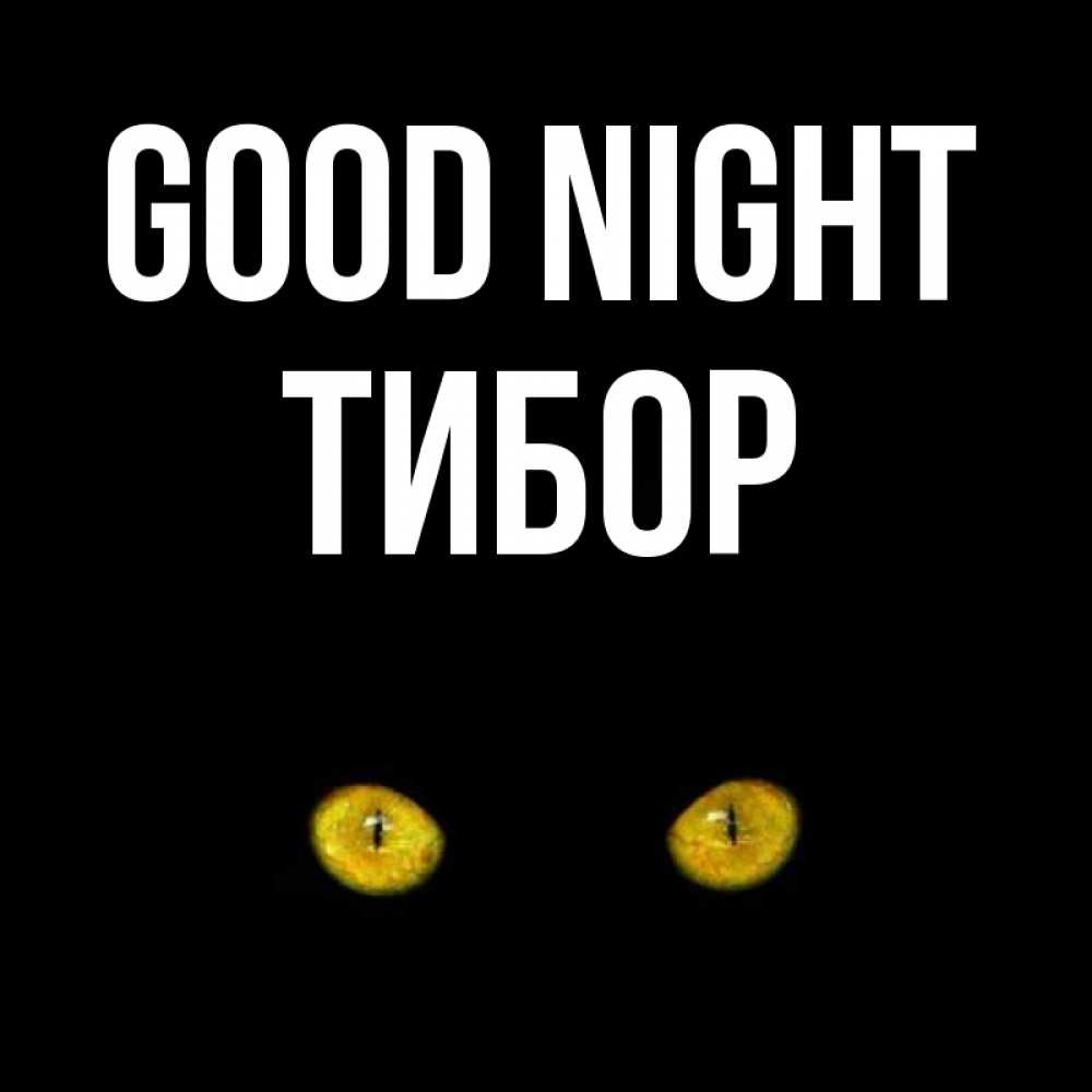 Greetings card с именем, Тибор Good night сладких снов бесстрашный мой дружочек Greetings with text for free download 