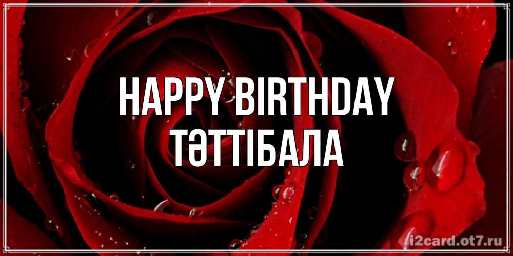 Greetings card с именем, ТӘТТІБАЛА Happy Birthday крупная бордовая роза Greetings with text for free download 
