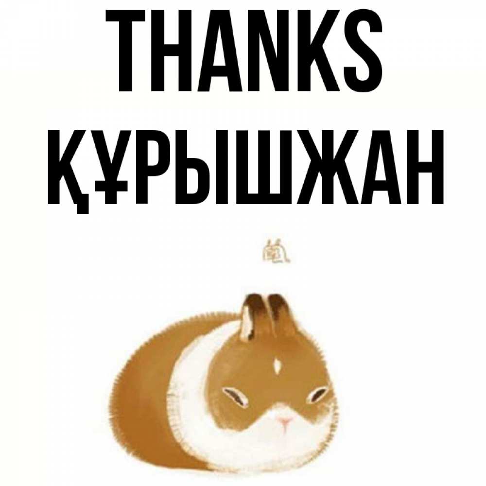 Greetings card с именем, ҚҰРЫШЖАН Thanks коричнево белый домашний питомец Greetings with text for free download 
