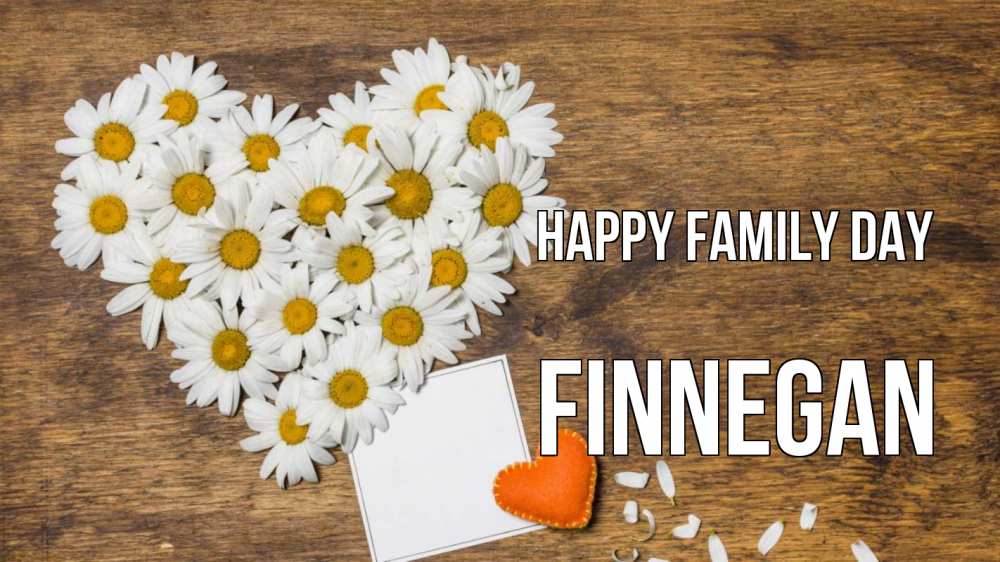 Greetings card с именем, Finnegan happy family day с днем семьи Greetings with text for free download 