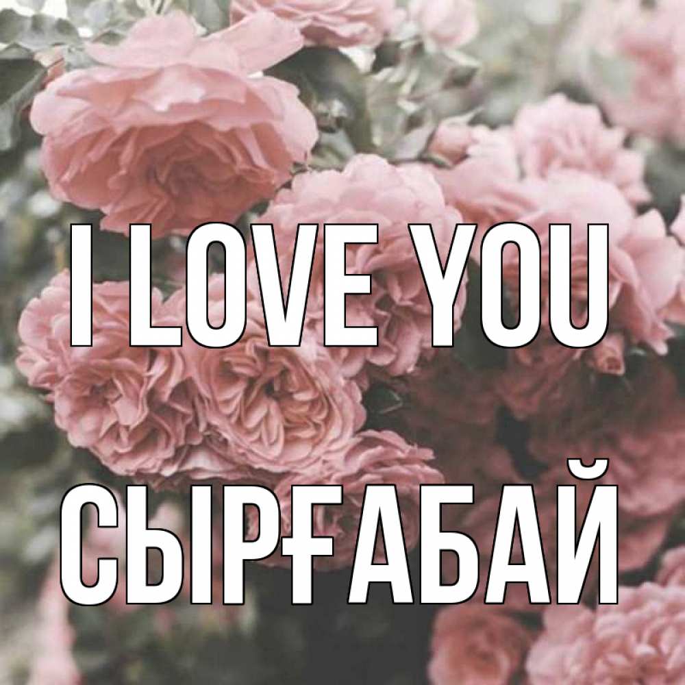 Greetings card с именем, СЫРҒАБАЙ I love you розы 3 Greetings with text for free download 
