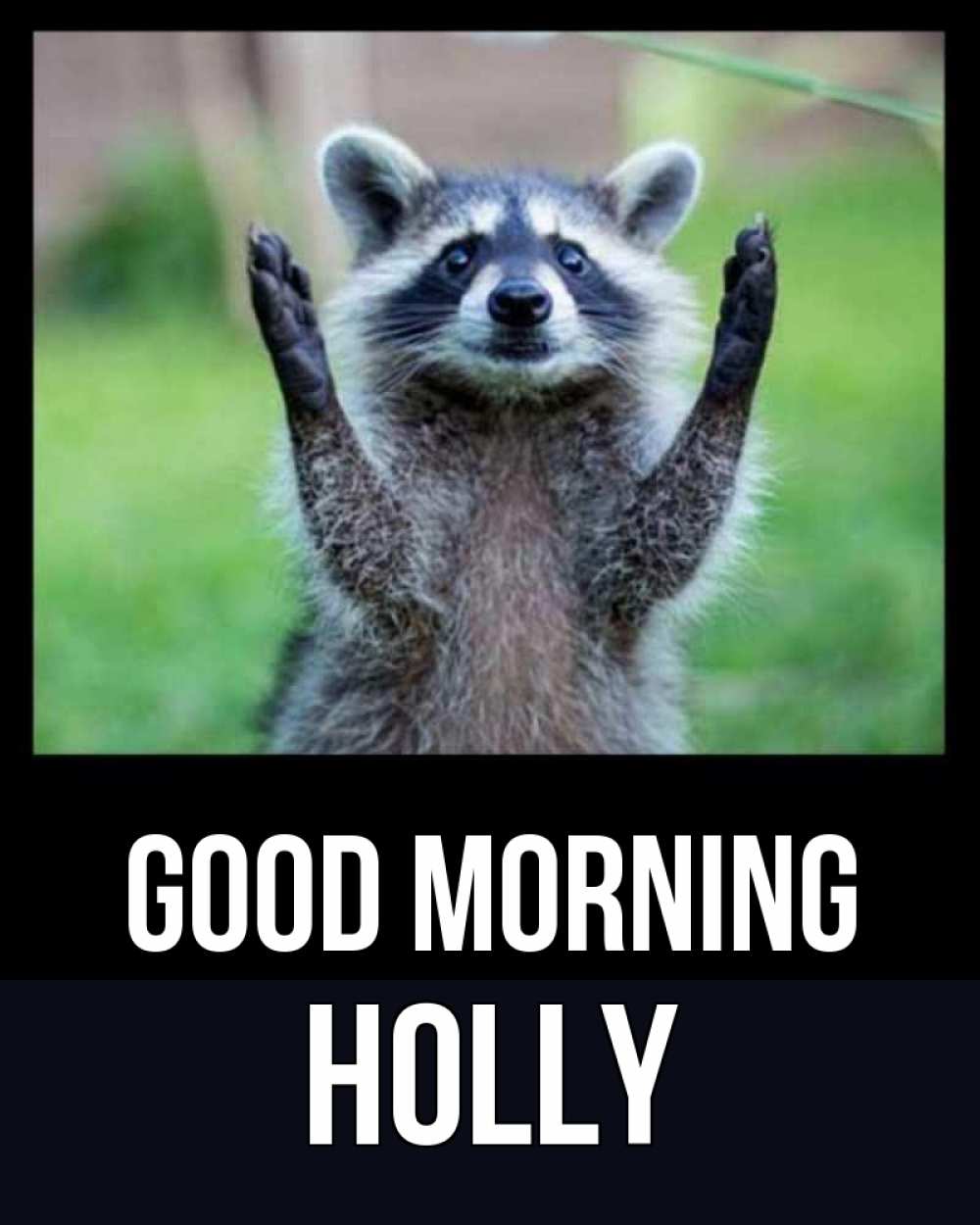 Greetings card с именем, Holly Good morning хорошее настроение утречком Greetings with text for free download 