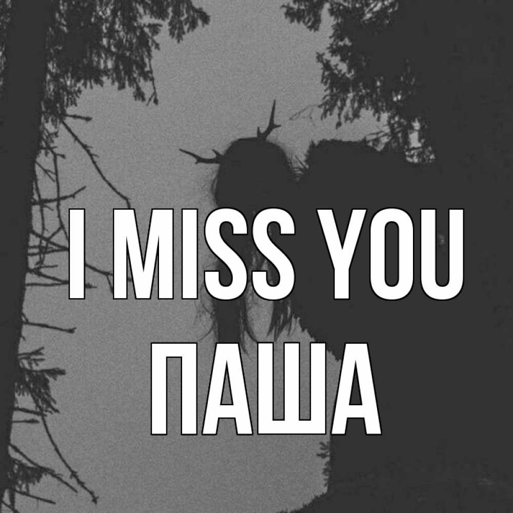 Greetings card с именем, Паша I miss you пугаю Greetings with text for free download 