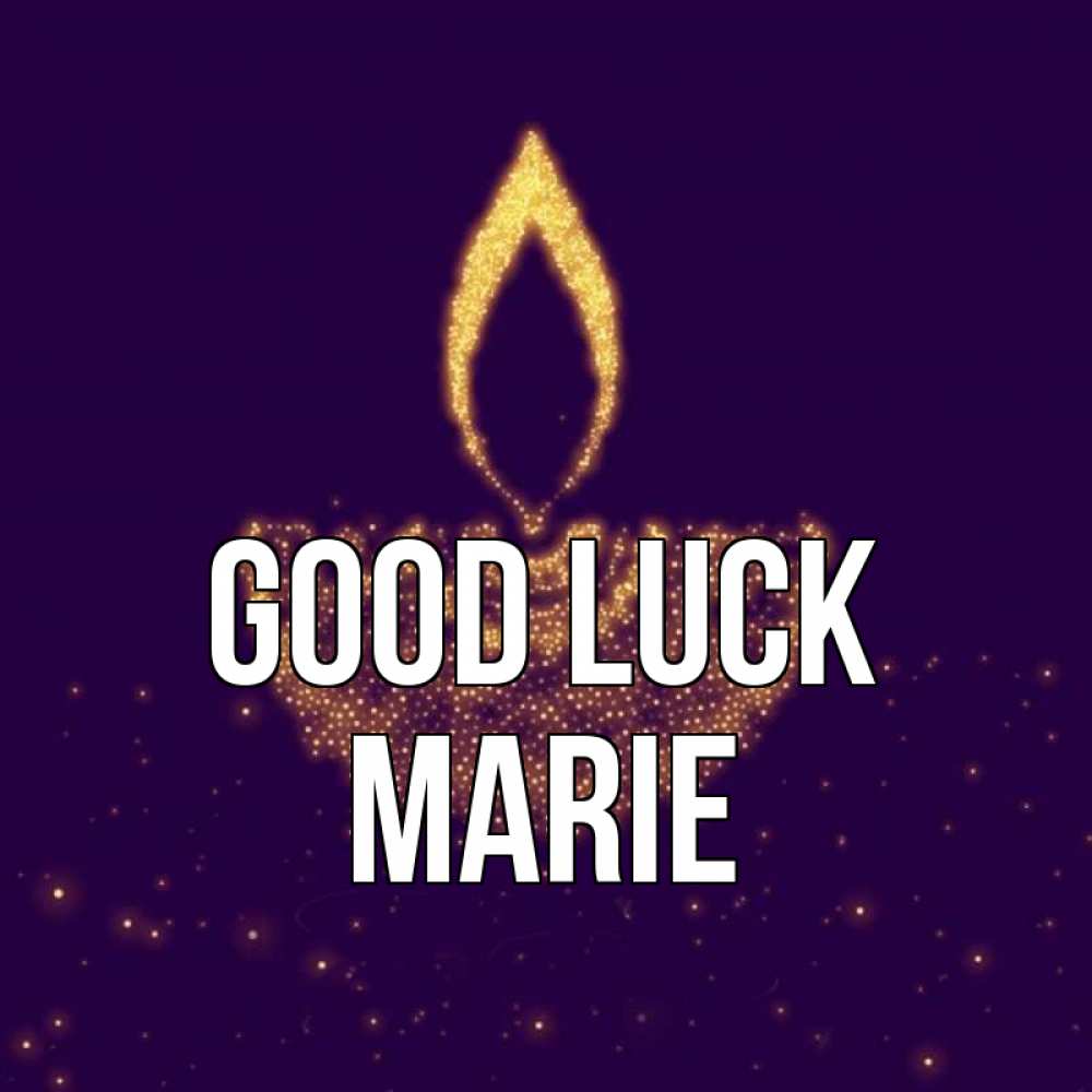 Greetings card с именем, Marie Good luck пусть повезет 2 Greetings with text for free download 