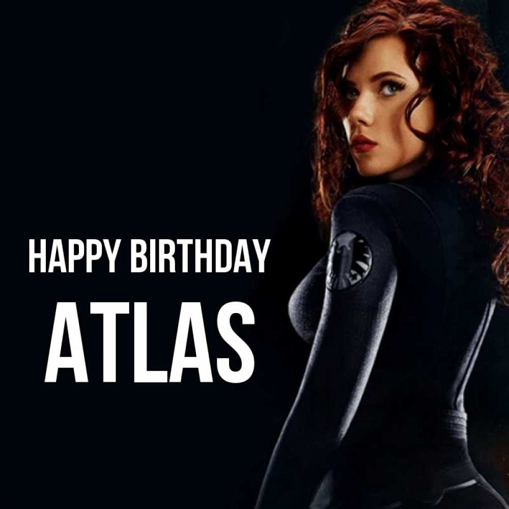 Greetings card с именем, Atlas Happy Birthday Марвел черная вдова Greetings with text for free download 