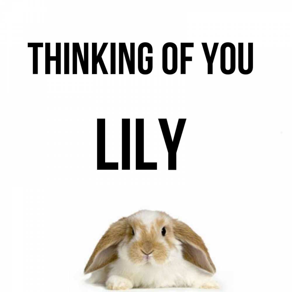Greetings card с именем, Lily Thinking of you подписать своими руками онлайн Greetings with text for free download 