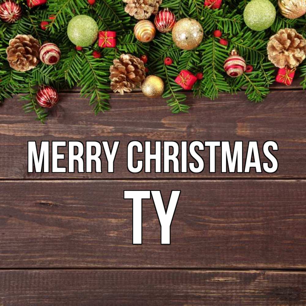 Greetings card с именем, Ty Merry Christmas с рождеством Greetings with text for free download 