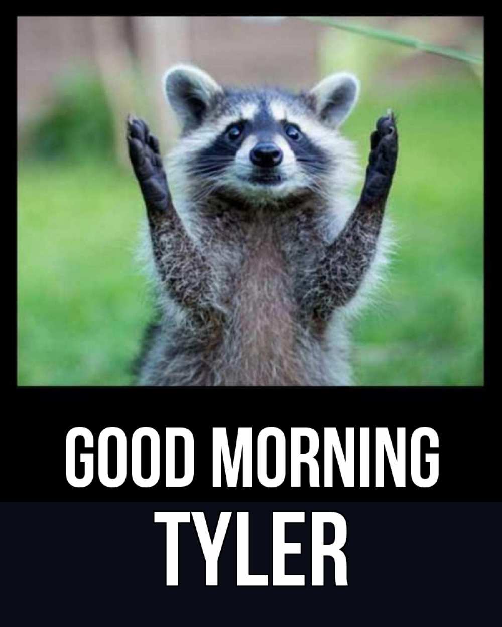 Greetings card с именем, Tyler Good morning хорошее настроение утречком Greetings with text for free download 