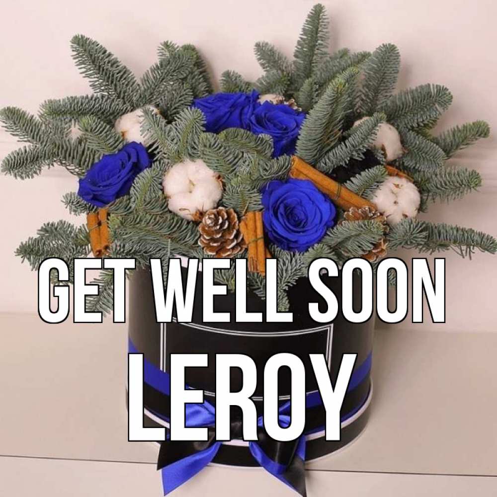 Greetings card с именем, Leroy Get well soon короче кто то загрузил эти шишки Greetings with text for free download 