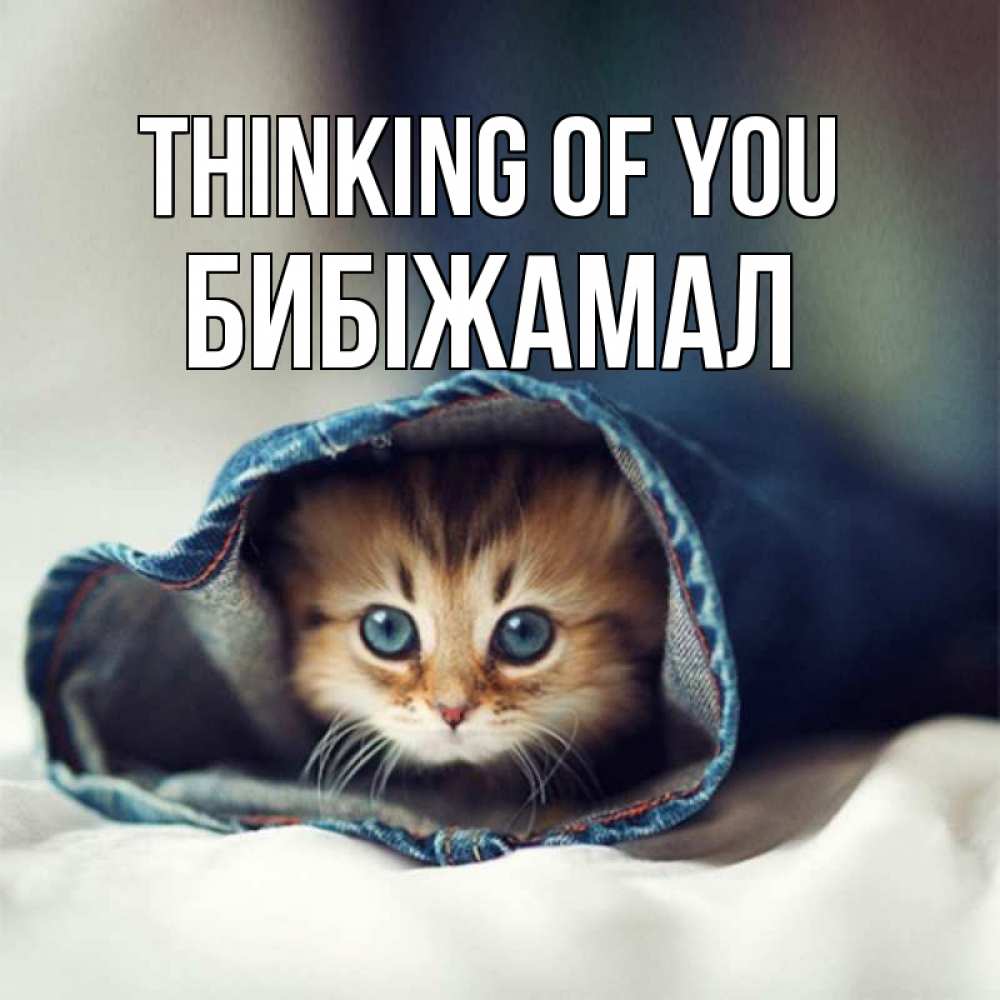 Greetings card с именем, БИБІЖАМАЛ Thinking of you мне без тебя плохо Greetings with text for free download 
