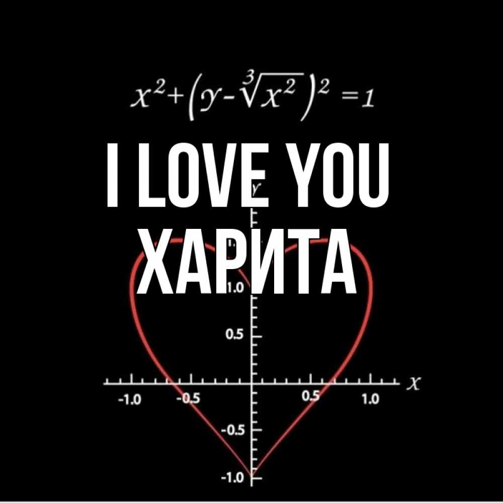 Greetings card с именем, Харита I love you сердечная формула Greetings with text for free download 