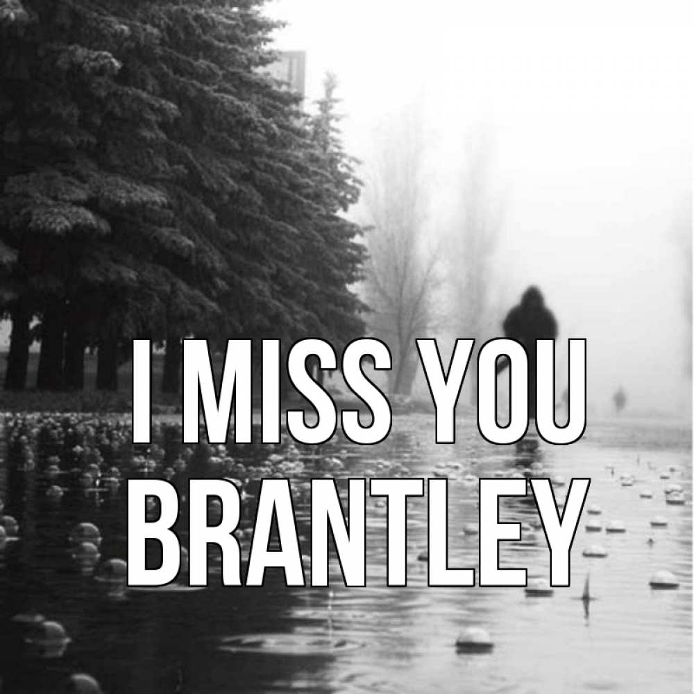 Greetings card с именем, Brantley I miss you приходи Greetings with text for free download 