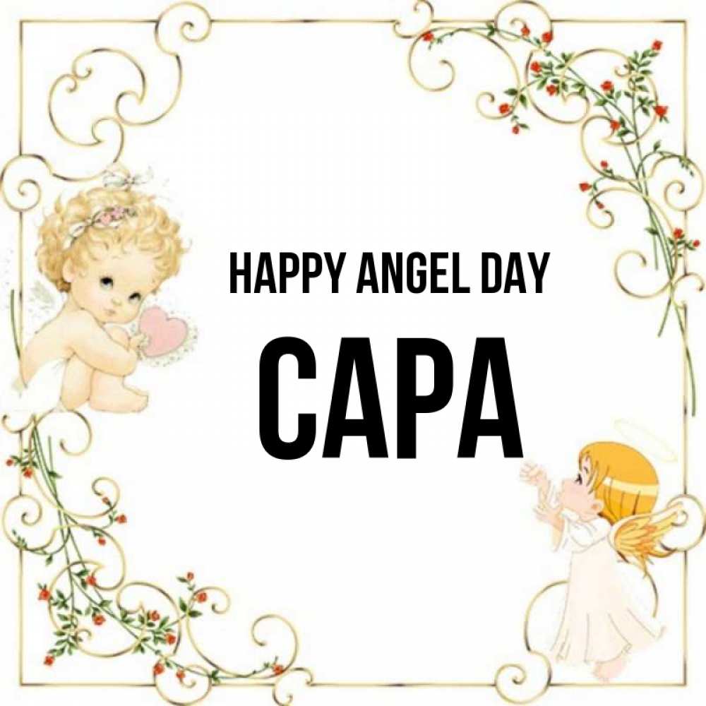 Greetings card с именем, САРА happy angel day ангелы желают прекрасных именин Greetings with text for free download 