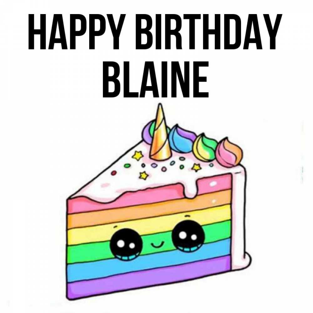 Greetings card с именем, Blaine Happy Birthday с днем варенья Greetings with text for free download 