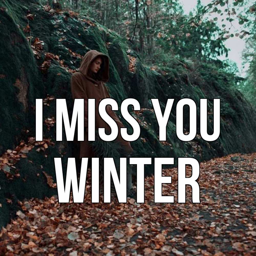 Greetings card с именем, Winter I miss you скука 1 Greetings with text for free download 