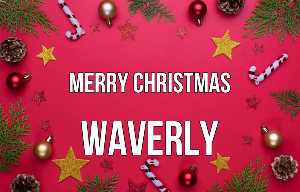 Greetings card с именем, Waverly Merry Christmas с рождеством Greetings with text for free download 