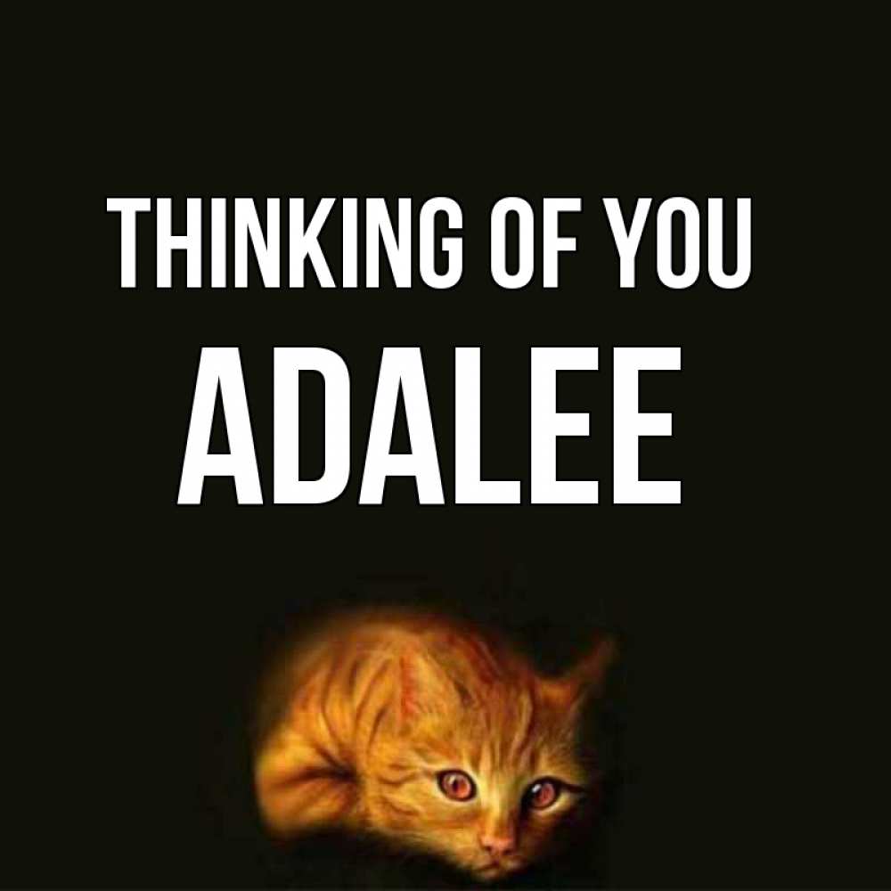 Greetings card с именем, Adalee Thinking of you рыжий Greetings with text for free download 