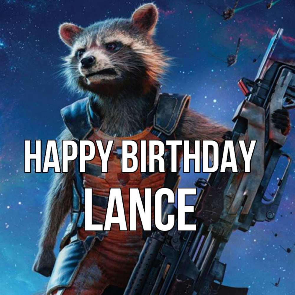 Greetings card с именем, Lance Happy Birthday реактивный Рокета Greetings with text for free download 