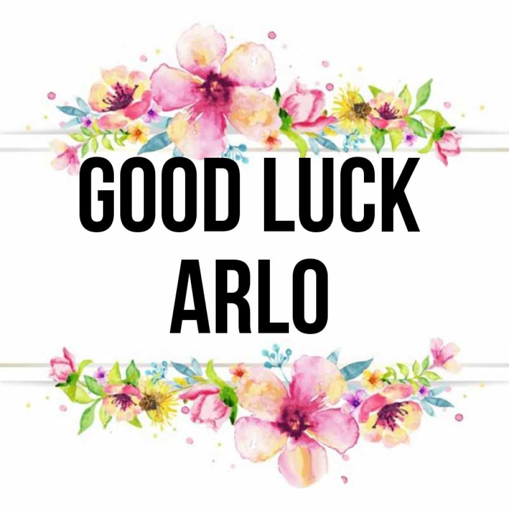Greetings card с именем, Arlo Good luck пусть повезет 1 Greetings with text for free download 