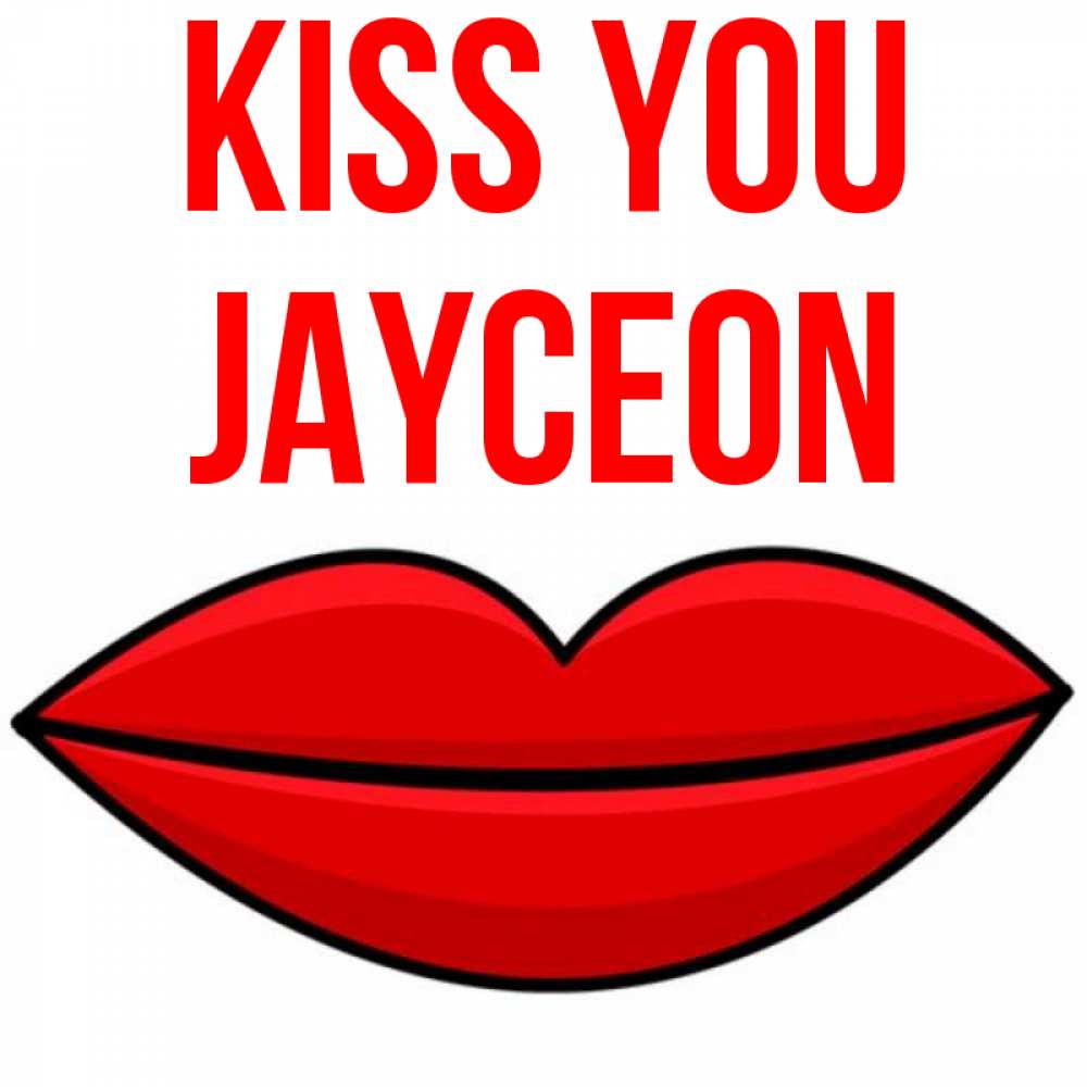 Greetings card с именем, Jayceon Kiss you губы векторные Greetings with text for free download 