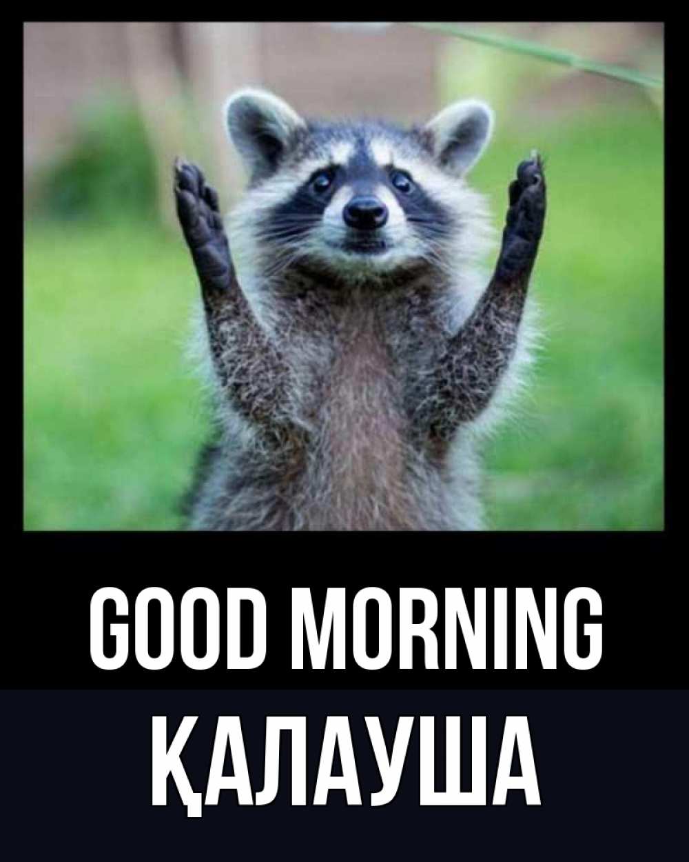 Greetings card с именем, Қалауша Good morning хорошее настроение утречком Greetings with text for free download 