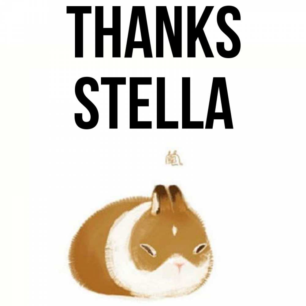 Greetings card с именем, Stella Thanks коричнево белый домашний питомец Greetings with text for free download 