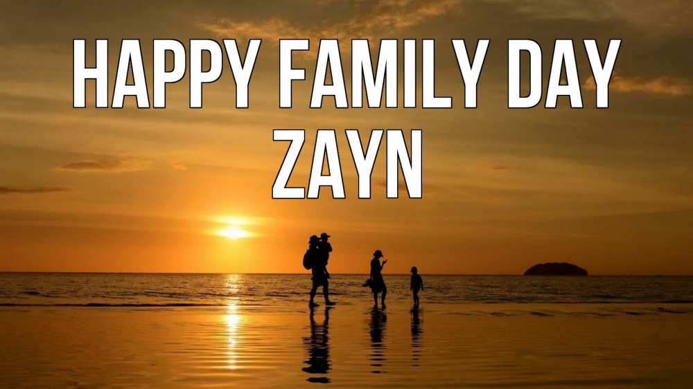 Greetings card с именем, Zayn happy family day с днем семьи Greetings with text for free download 
