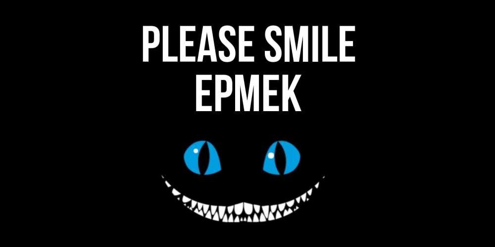Greetings card с именем, Ермек Please smile кот улыбается Greetings with text for free download 