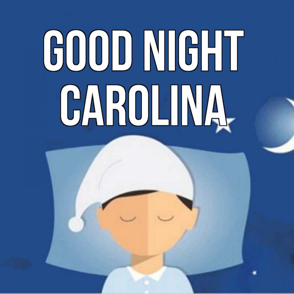 Greetings card с именем, Carolina Good night подушка и шапочка Greetings with text for free download 