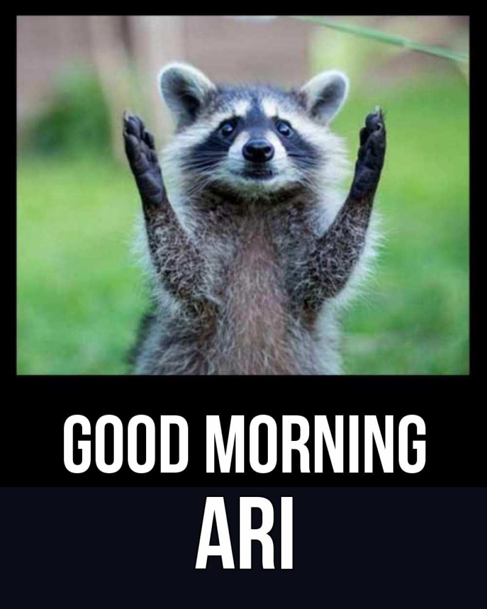 Greetings card с именем, Ari Good morning хорошее настроение утречком Greetings with text for free download 