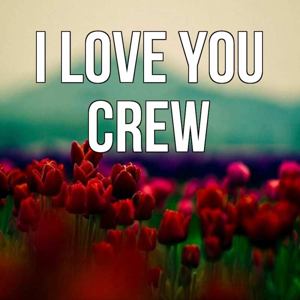 Greetings card с именем, Crew I love you тюльпаны 4 Greetings with text for free download 
