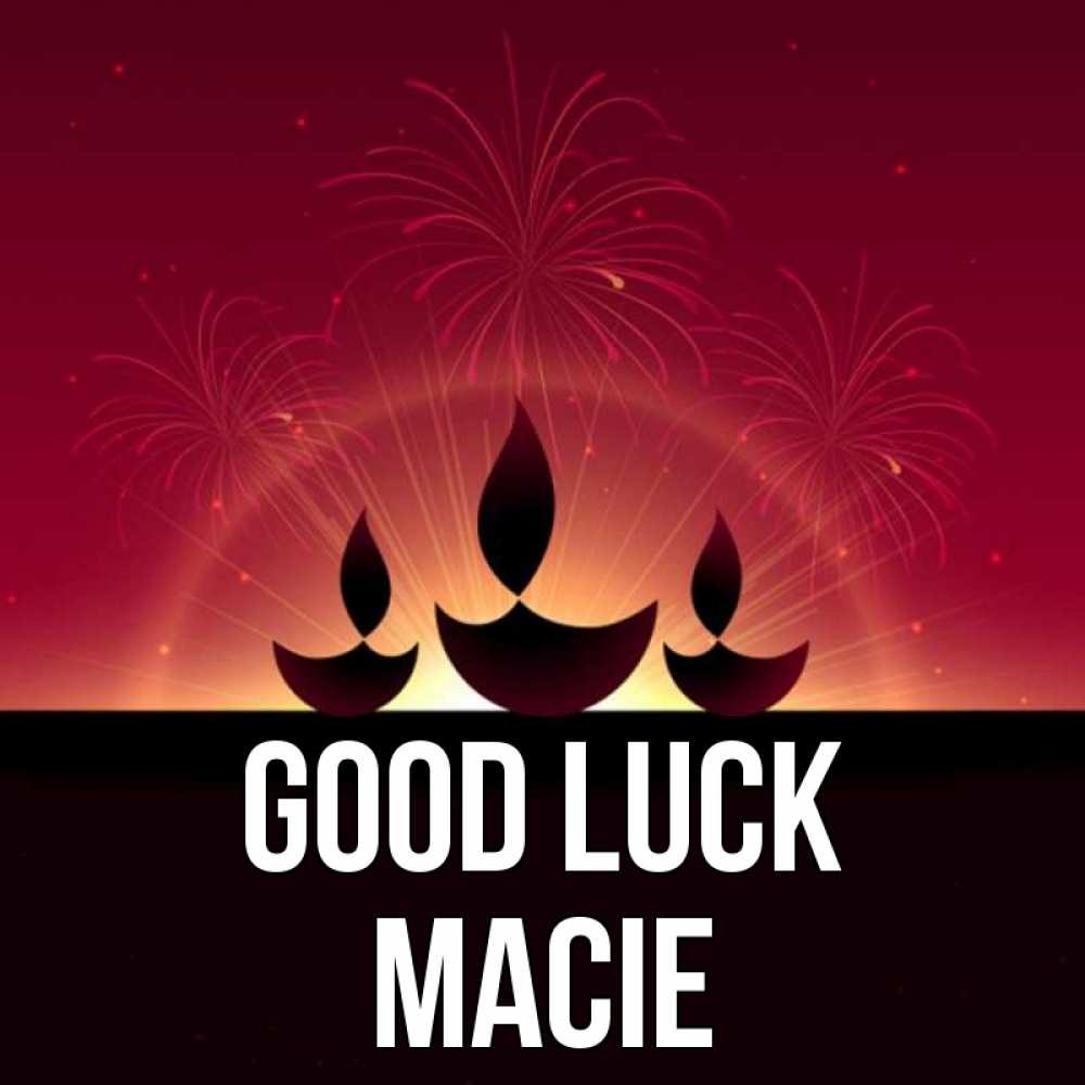 Greetings card с именем, Macie Good luck праздник Greetings with text for free download 