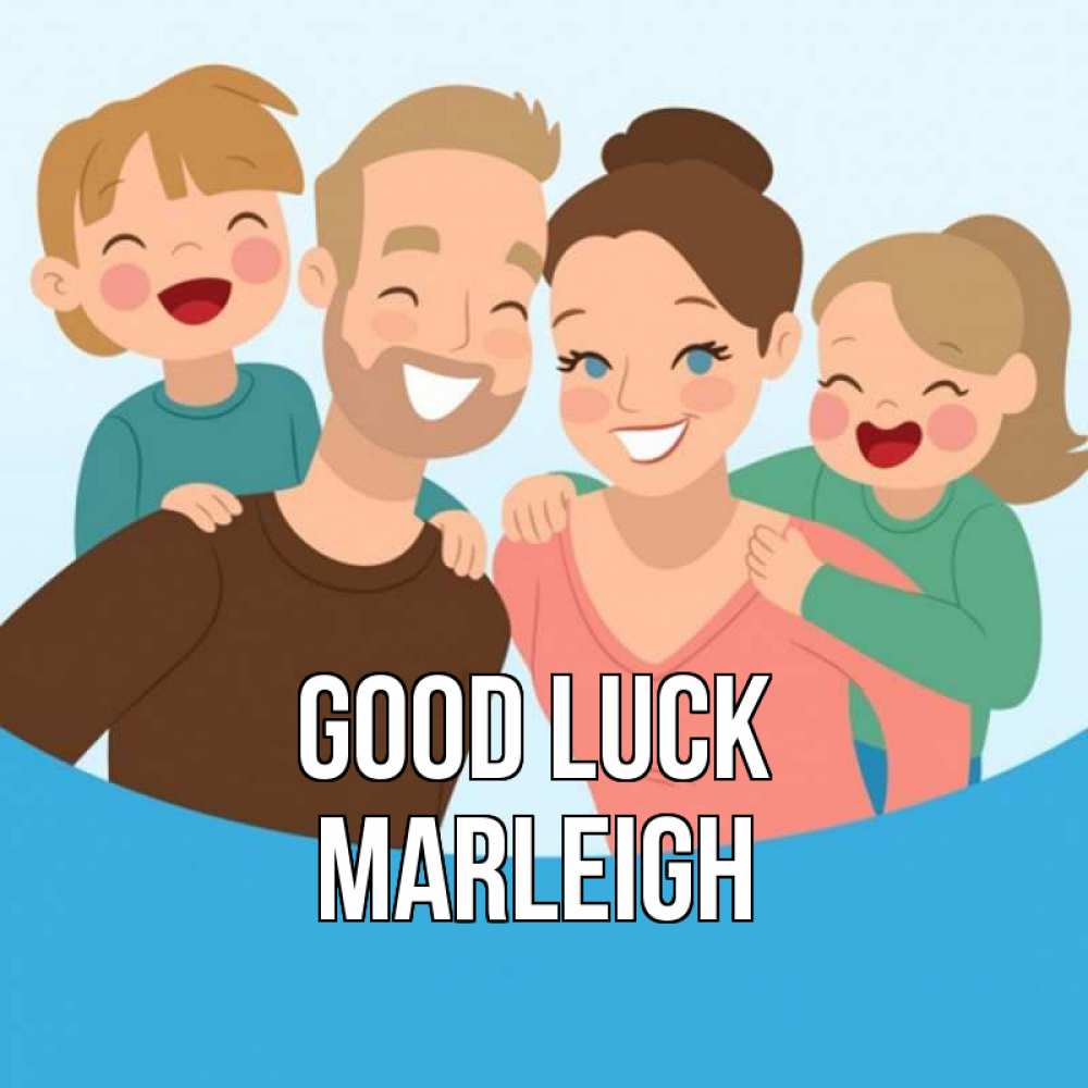 Greetings card с именем, Marleigh Good luck везения тебе Greetings with text for free download 