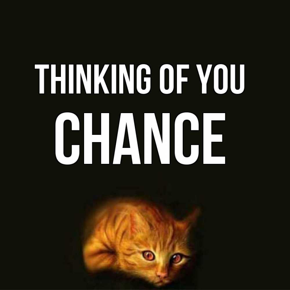 Greetings card с именем, Chance Thinking of you рыжий Greetings with text for free download 