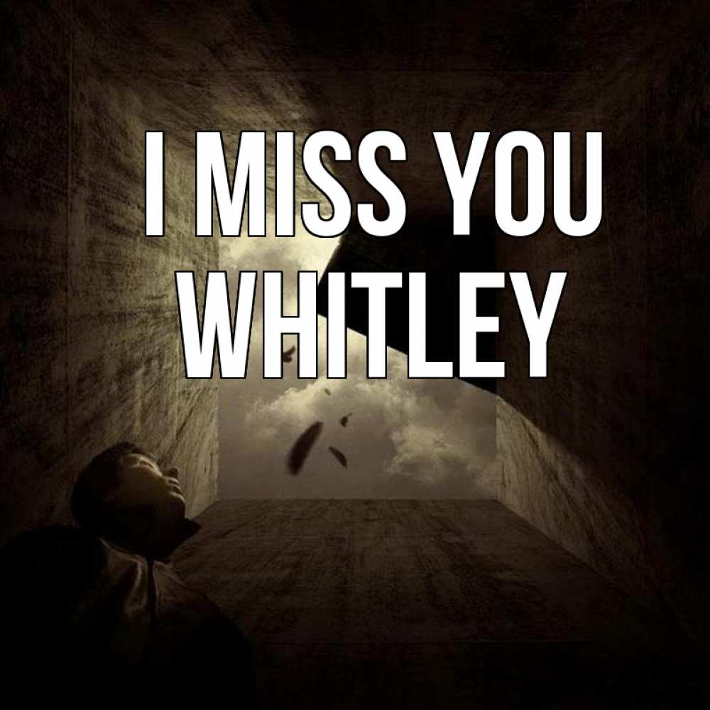 Greetings card с именем, Whitley I miss you тут Greetings with text for free download 