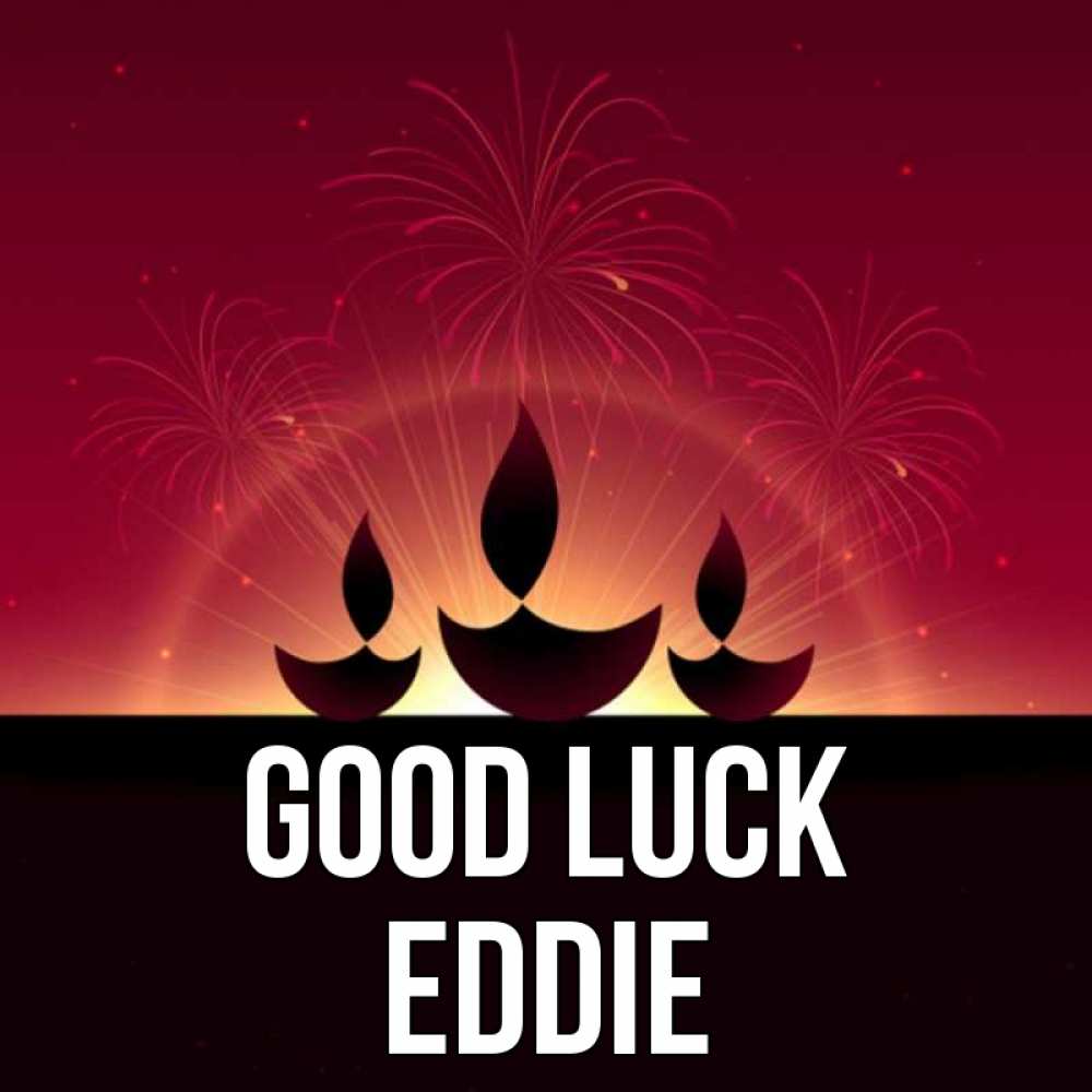 Greetings card с именем, Eddie Good luck праздник Greetings with text for free download 