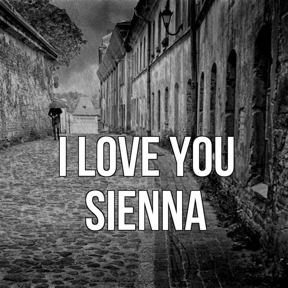 Greetings card с именем, Sienna I love you зонт Greetings with text for free download 