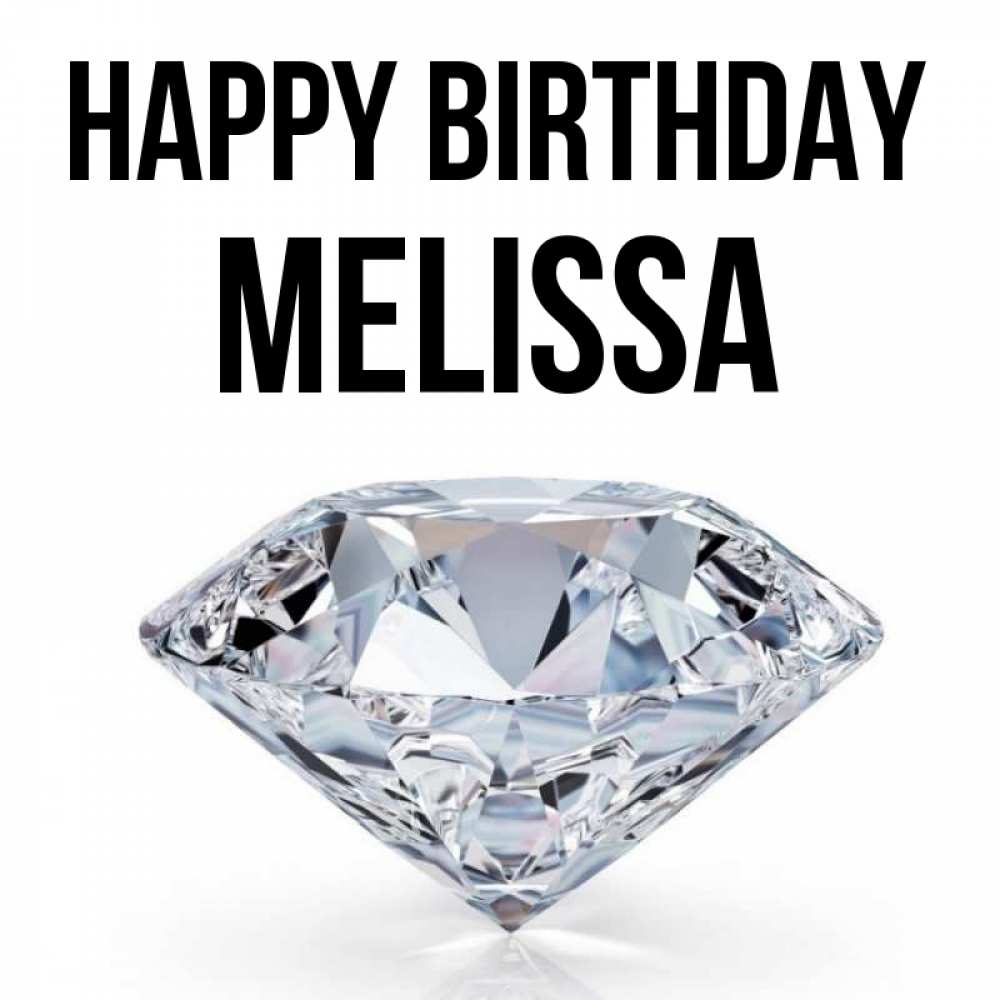Greetings card с именем, Melissa Happy Birthday к пожеланием быть богатым Greetings with text for free download 