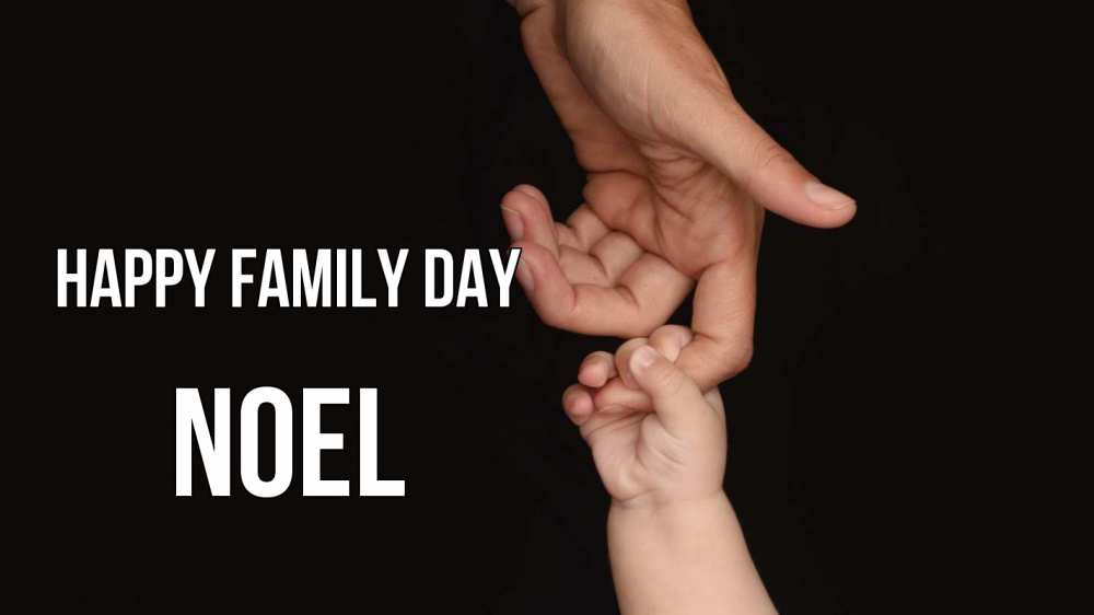 Greetings card с именем, Noel happy family day с днем семьи Greetings with text for free download 